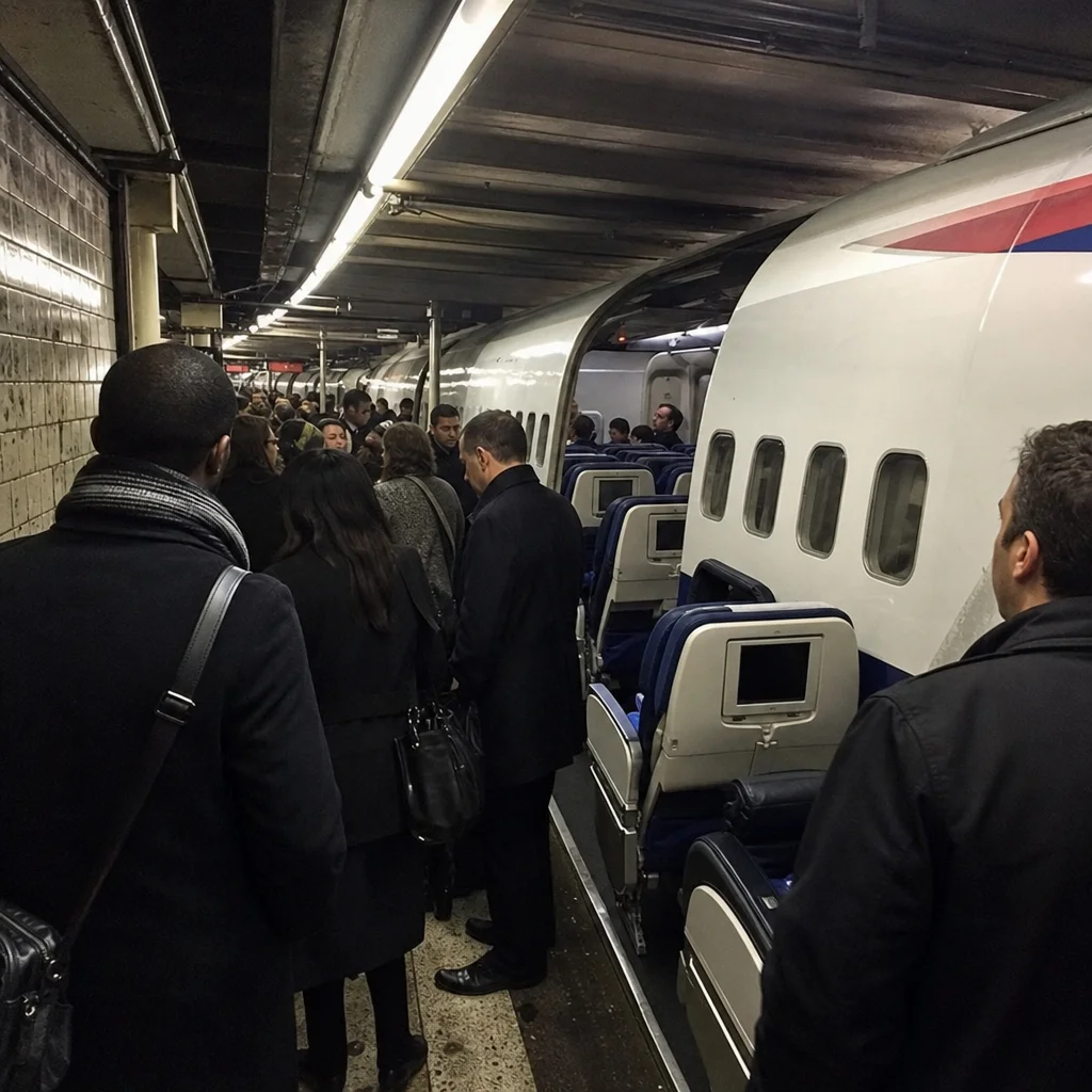 British Airways installe une cabine d’avion dans le métro de New York