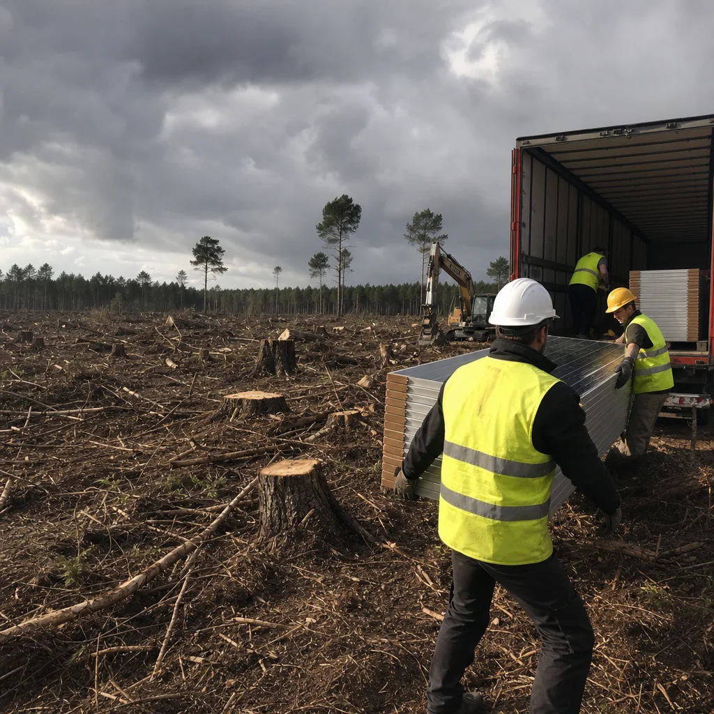 Bruxelles et Macron bradent la forêt des Landes pour 1 GW de panneaux chinois