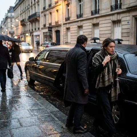 Céline Dion signe chez LVMH dans une limousine parisienne