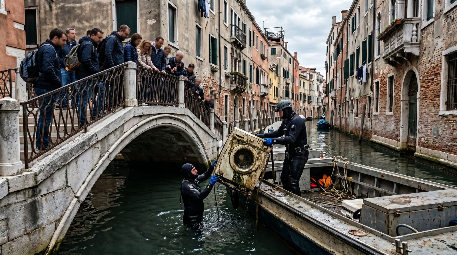 Des plongeurs repêchent des sextoys dans les canaux de Venise