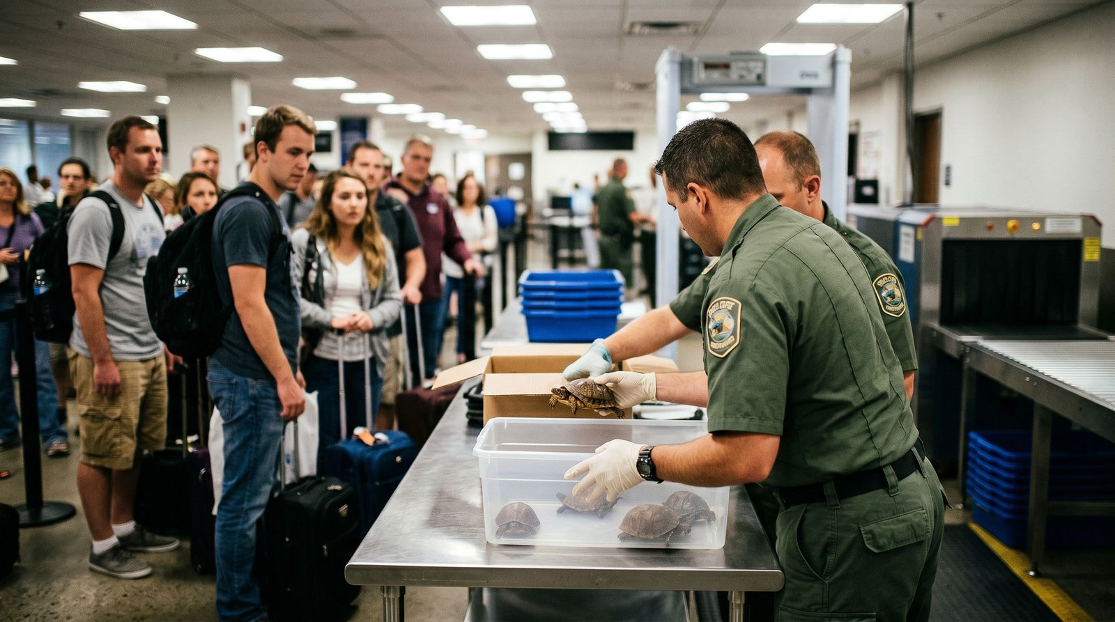 Interpellée à Bangkok avec 30 tortues cachées sous ses vêtements