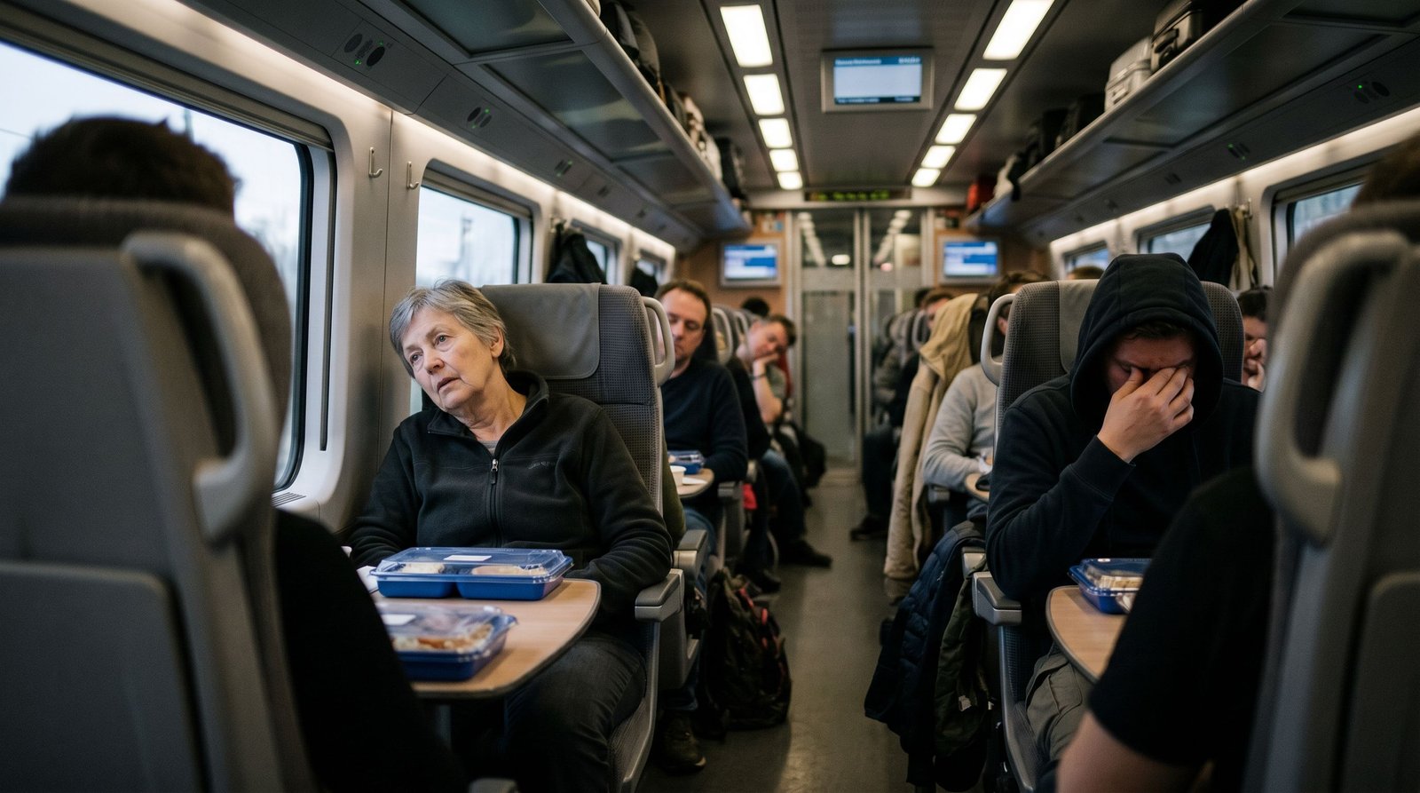 Jean Castex sert des plateaux-repas dans un TGV en retard de 4h30