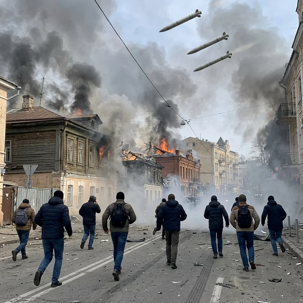Kyiv rasée par des missiles russes Oreshnik flambant neufs