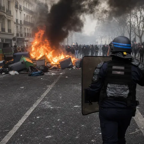La France en flammes : les lycéens transforment les rues en champ de bataille