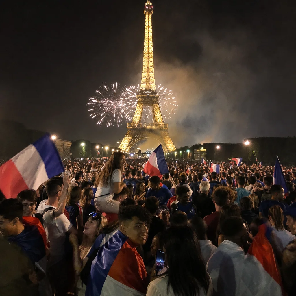 La Tour Eiffel encerclée par des milliers de lycéens en colère contre la réforme
