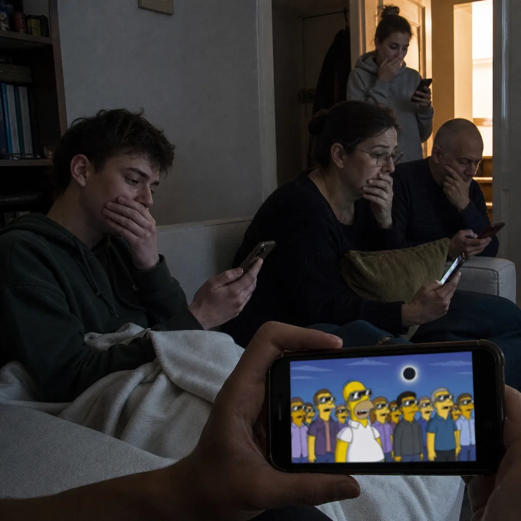 Les Simpson annoncent une éclipse et un blackout géant en France le 12 août