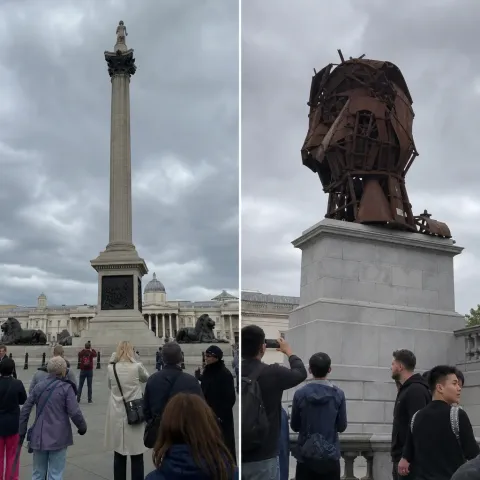 Londres remplace Nelson par une statue hideuse pour célébrer le déclin culturel