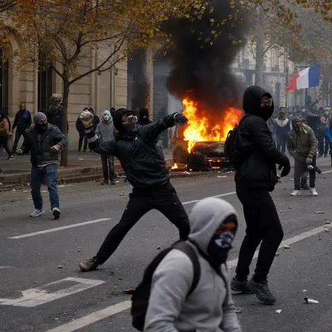 Tommy Robinson prouve que la France brûle : lycées en feu, églises pillées et prêtres lynchés