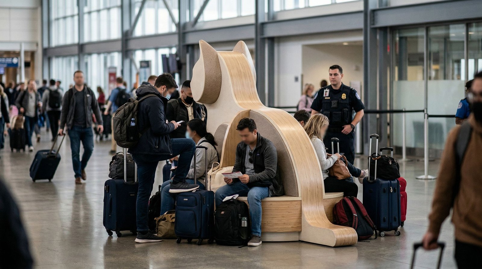 Un chat géant interactif s’installe dans le hall de l’aéroport de Hong Kong