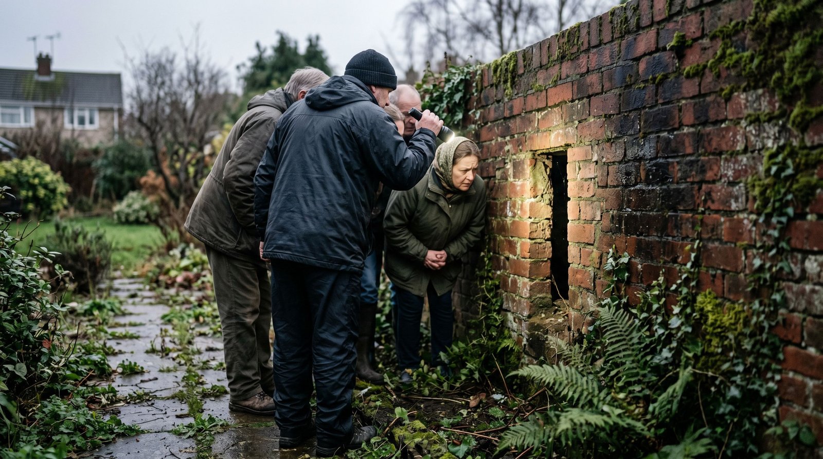 Un mur de jardin s’ouvre sur des tunnels secrets à Bloxham