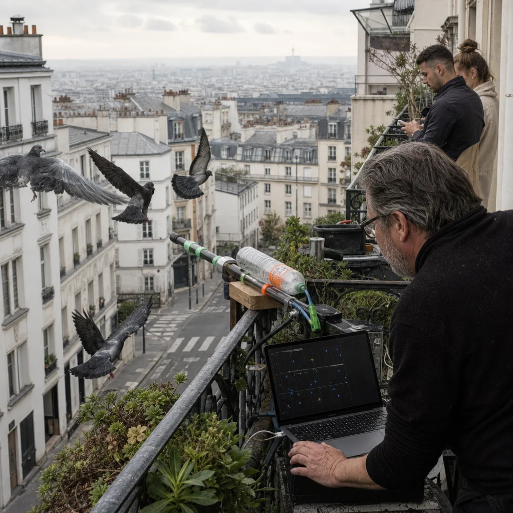 Un Parisien arme son balcon contre les pigeons avec une IA tueuse