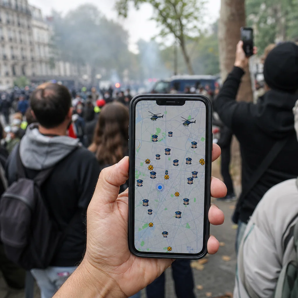 Une appli révolutionnaire permet de traquer la police en direct le 17 octobre